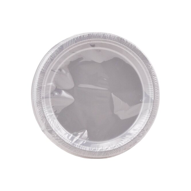 Platos descartable color gris 15 cm Corinter 10 unidades