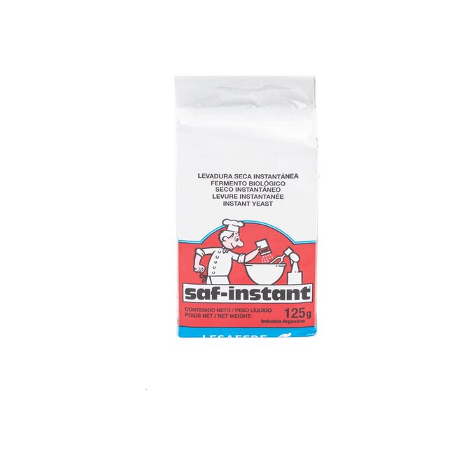 Levadura seca rojo en paquete Saf Instant 125 gramos
