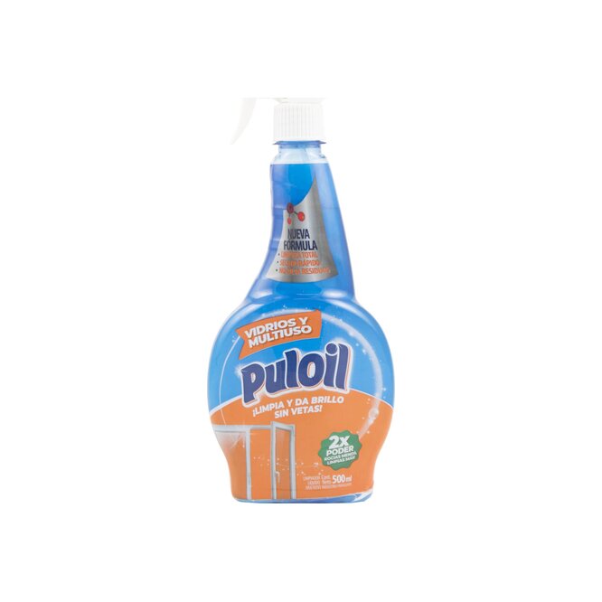 Limpiador para vidrio y multiuso líquido botella descartable Puloil 500 ml
