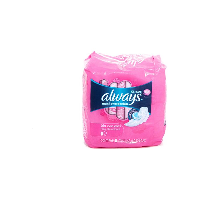 Toallas higiénicas con alas rosa Always 8 unidades