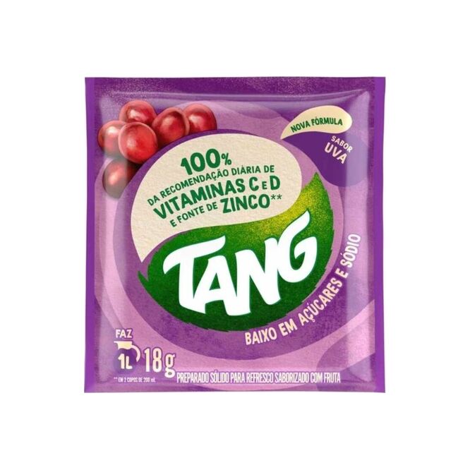 Jugo en polvo sabor uva para 1 litro Tang 18 gramos
