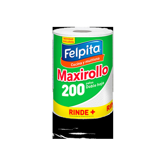 Papel de Cocina Multiuso 30 metros Maxirollo Felpita 200 unidades