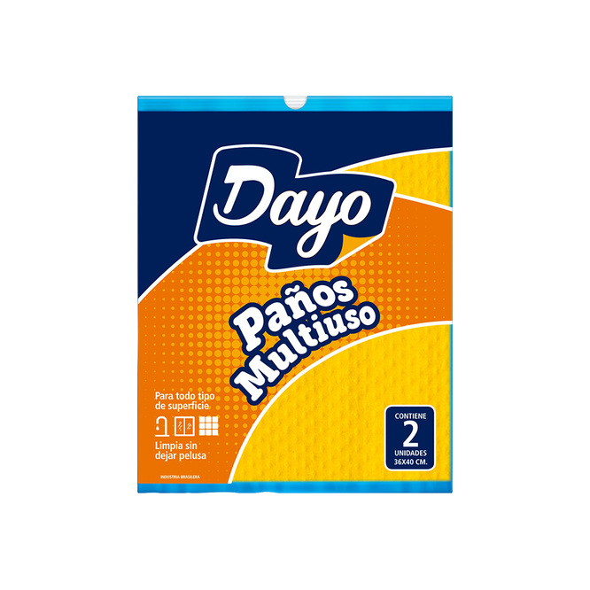 Paño multiuso 36x40 cm paquete Dayo 2 unidades