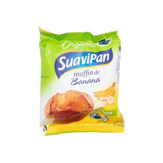 Muffin de banana orgánico Suavipan 40 Gramos