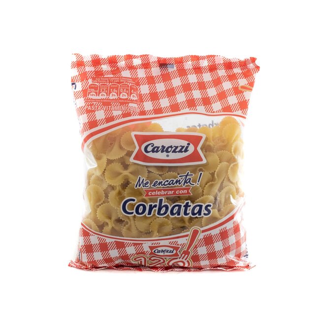Fideo Corbatas en paquete Carozzi 400 gramos
