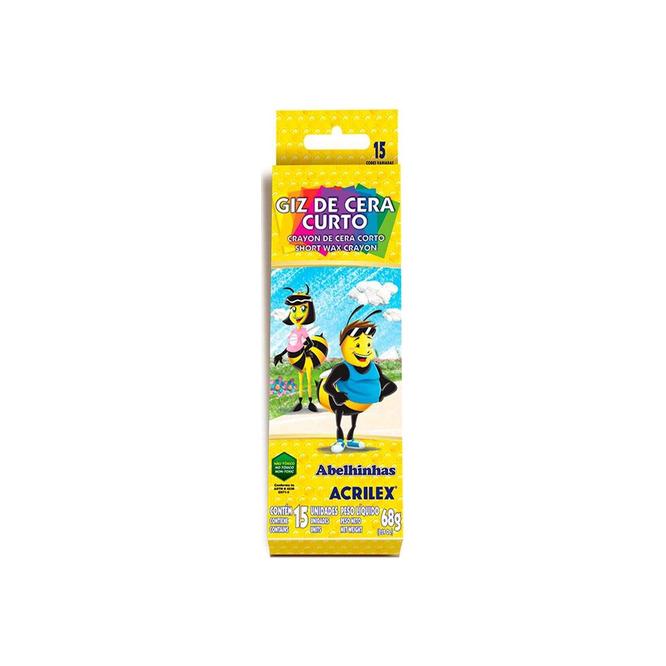 Crayones corta Acrilex 15 unidades