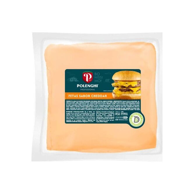 Queso Cheddar en Fetas Polenghi por kilo