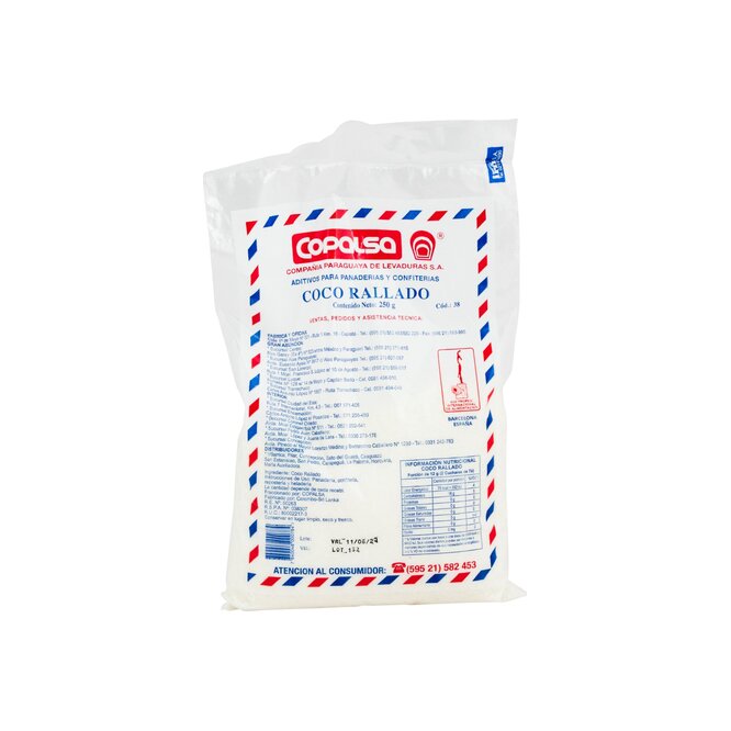 Coco rallado en paquete Copalsa 250 gramos