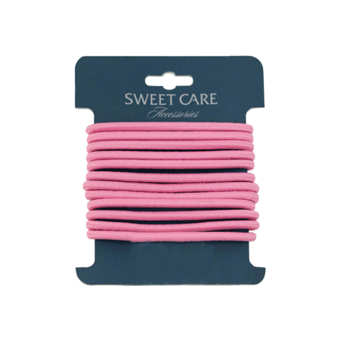 Gomas para cabello color rosado Sweet Care