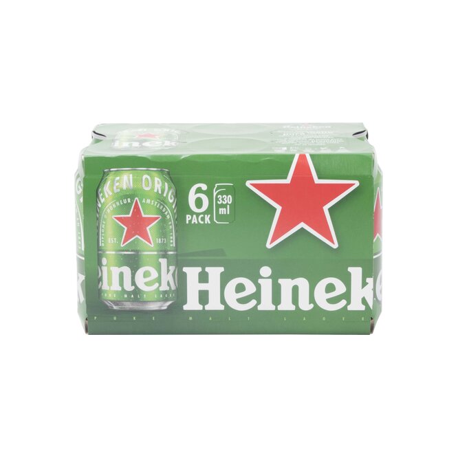 CERVEZA HEINEKEN 330ML LATA PACK X 6UN
