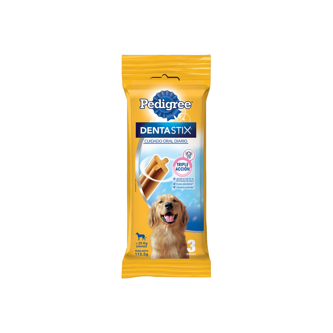 Cuidado oral para perros raza grande Dentastix en paquete Pedigree 115,5 gramos