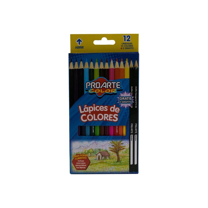 LAPICES DE COLORES X 12UN PROARTE REF 18