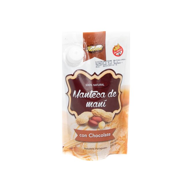 MANTECA DE MANI CON CHOCOLATE 250GR KELW