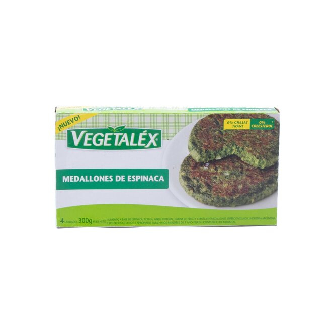 MEDALLONES DE ESPINACA 300GR VEGETALEX