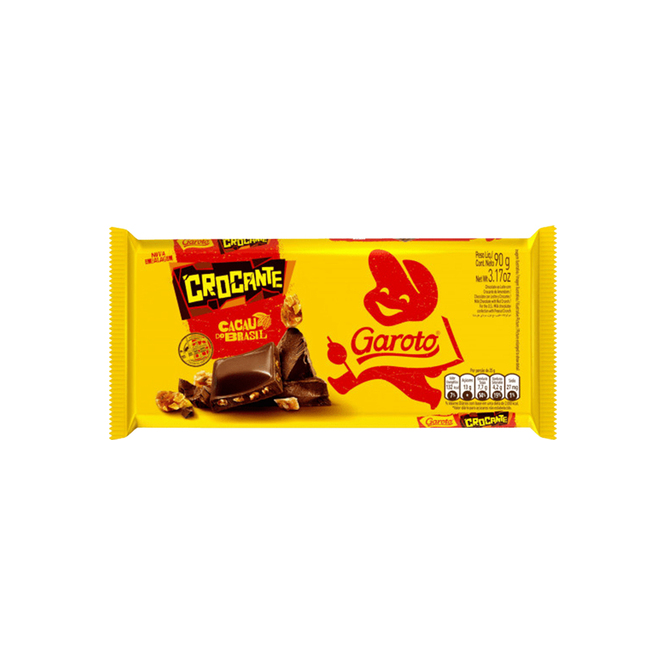 Chocolate con maní crocante tableta Garoto 80 gramos
