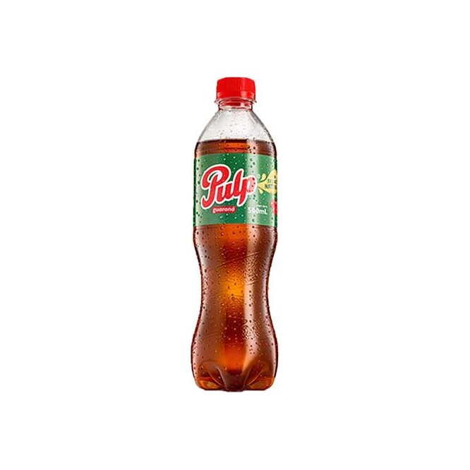 Gaseosa sabor guaraná botella descartable Pulp 500 ml