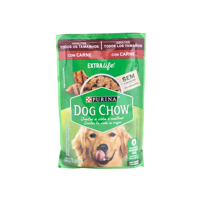 Alimento para perro sabor carne en sachet Dog Chow 100 gramos