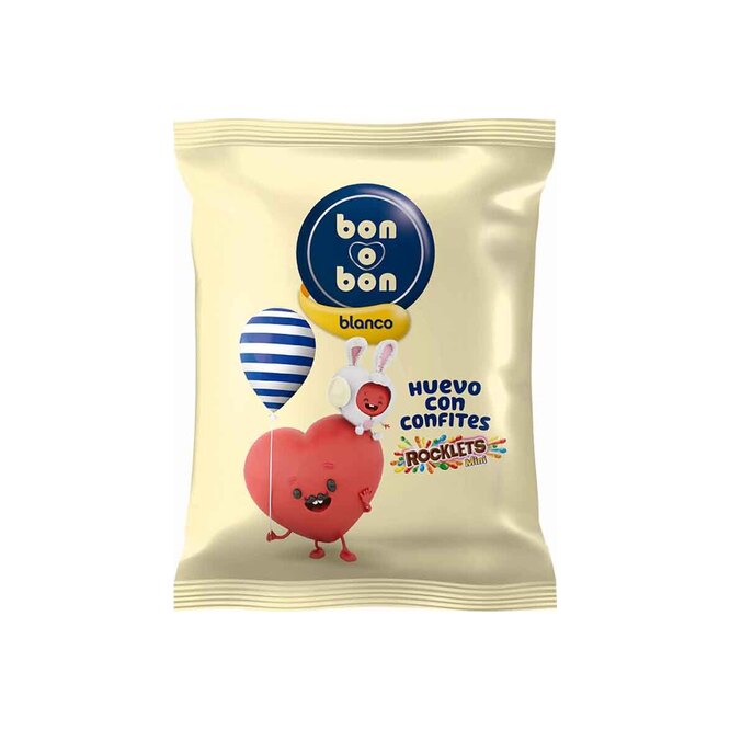 Huevo de pascua de chocolate blanco Bon o Bon 20 gramos