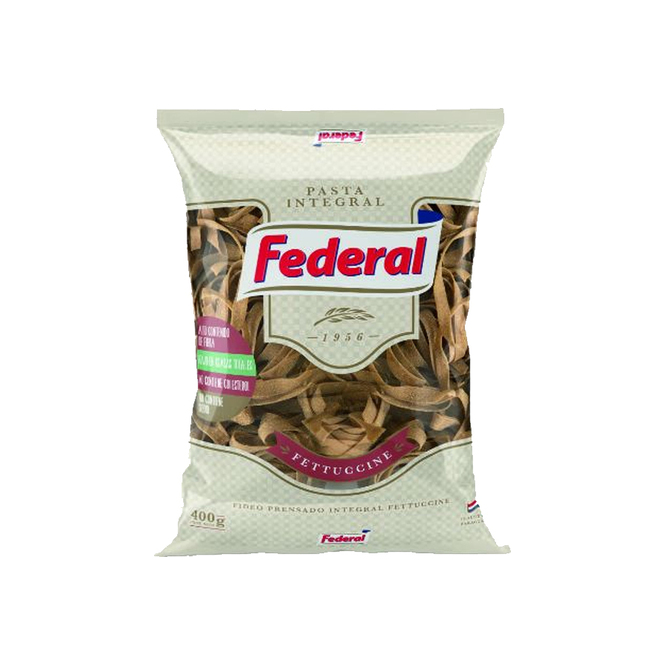 Fideo integral fetuccini paquete Federal 400 gramos