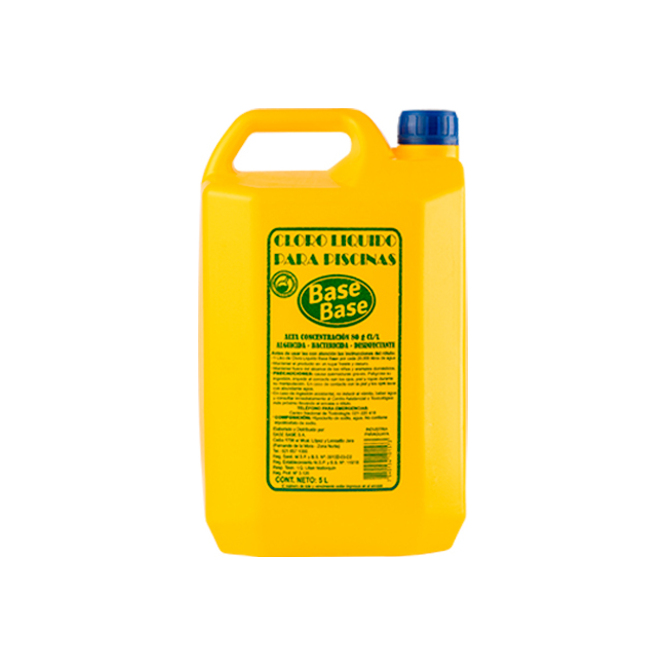 Cloro para pileta en bidón Base Base 5 litros