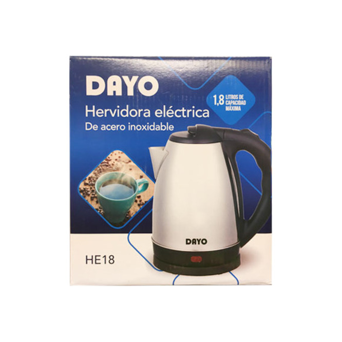 Hervidora eléctrica de acero Dayo 1,8 litros