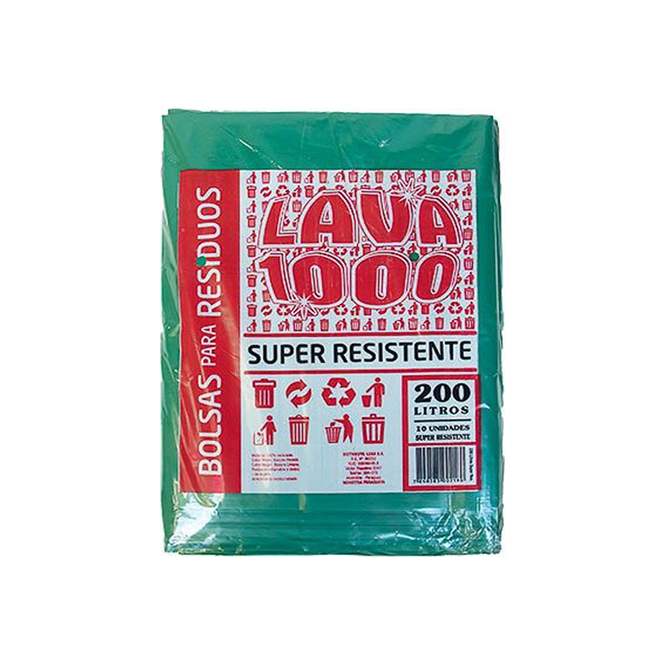 BOLSA PARA RESIDUOS RESISTENTE 200LT X 1