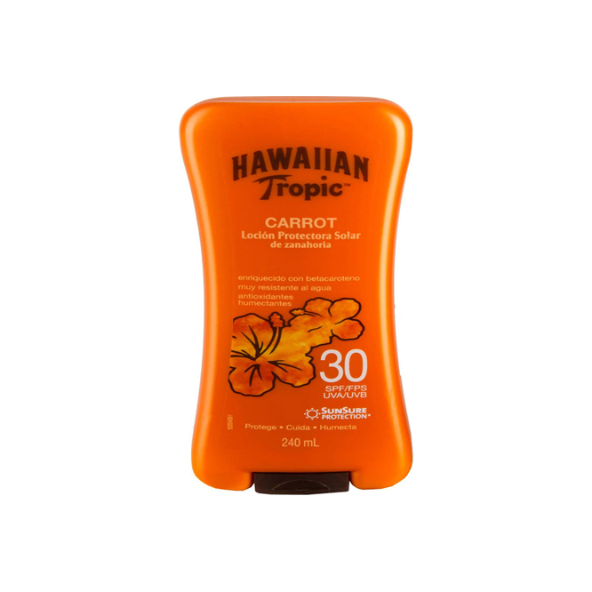 Protector solar de zanahoria fps30 en loción Hawaiian Tropic 240 ml