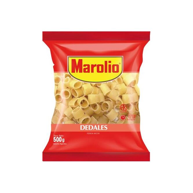 Fideos dedales en paquete Marolio 500 gramos