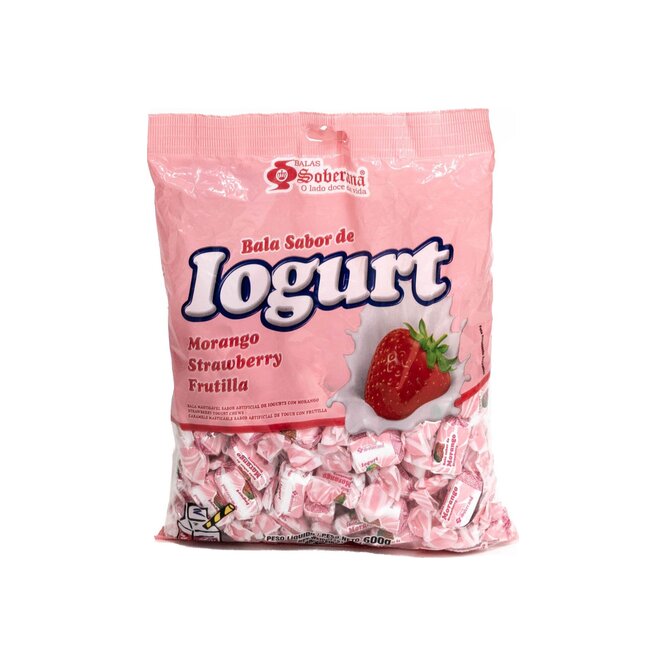 Caramelos masticables de yogurth sabor frutilla Soberana 800 gramos