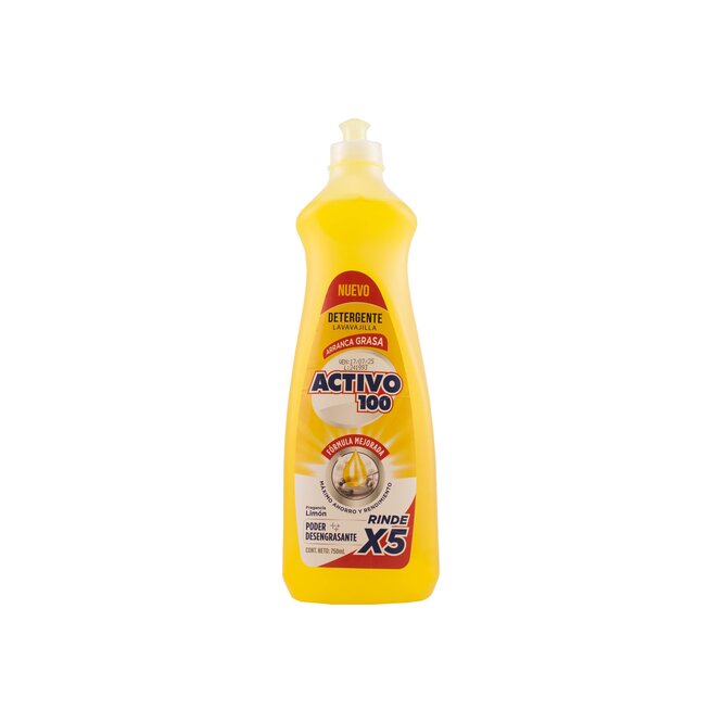 Detergente lavavajilla limón botella Activo 750 ml