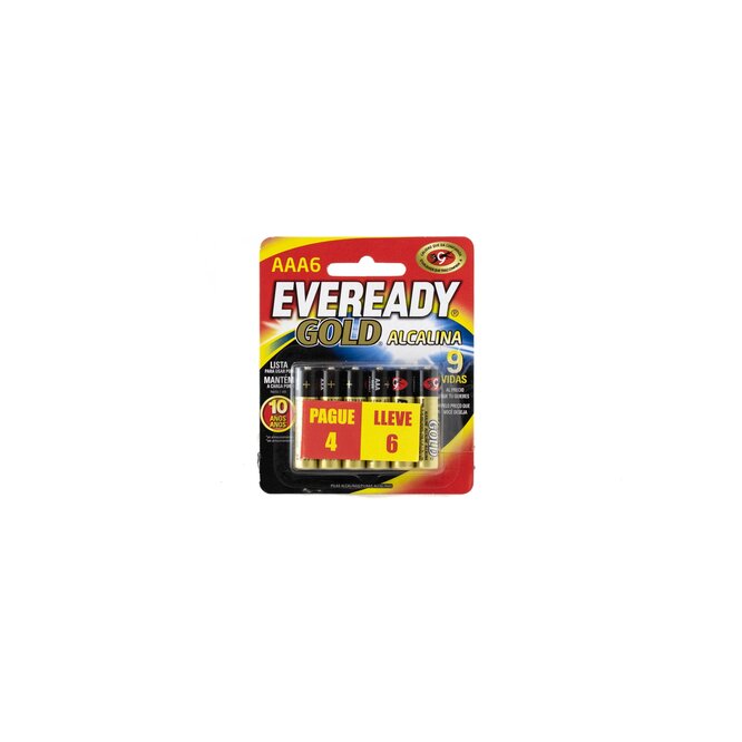 PILA ALCALINA AAA X6 EVEREADY