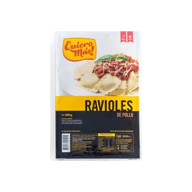 Ravioles de pollo Quiero Más 500 gramos
