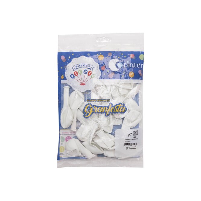 GLOBOS RED LISO BLANCO 9 25UN CORINTER