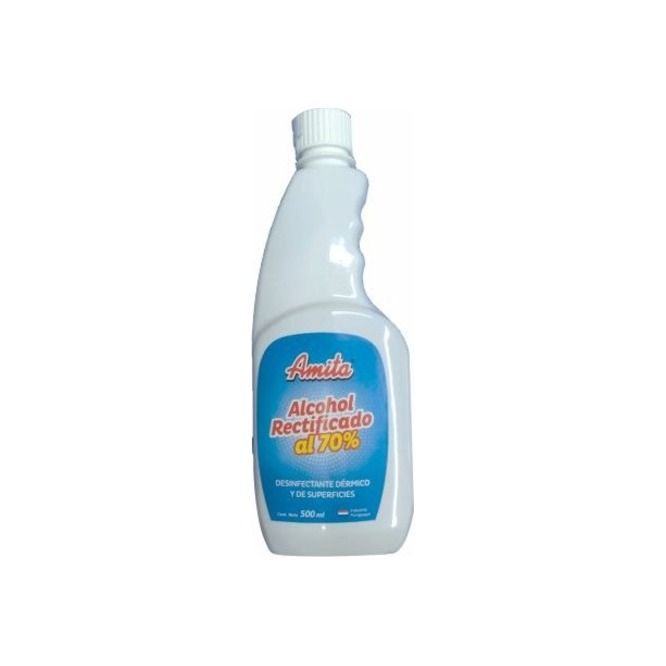 Alcohol rectificado al 70% Amita 500 ml