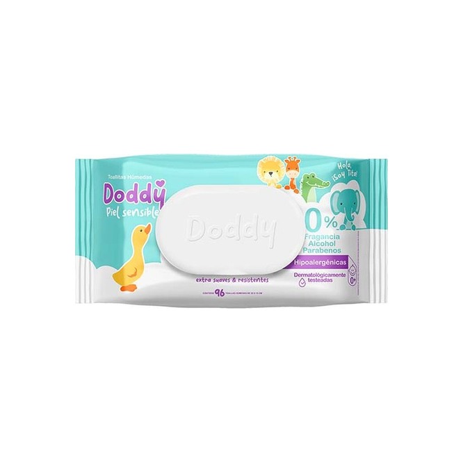 Toallitas húmedas piel sensible paquete Dody 100 unidades