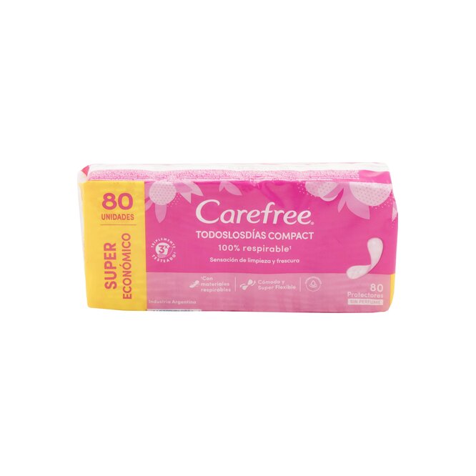 Protector diario compact Carefree 80 unidades