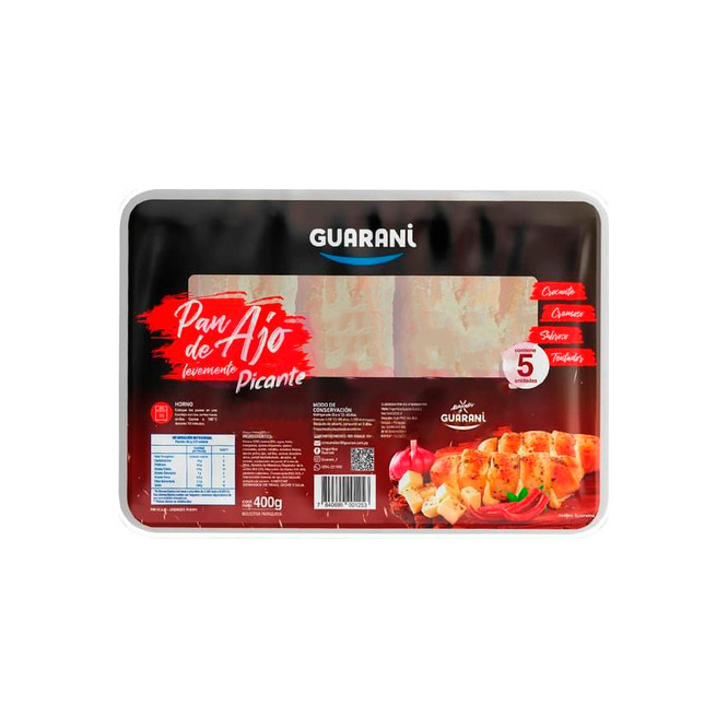 Pan de ajo levemente picante Guaraní 5 unidades
