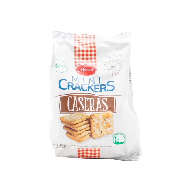 Galletitas mini crackers caseras paquete Mazzei 180 gramos