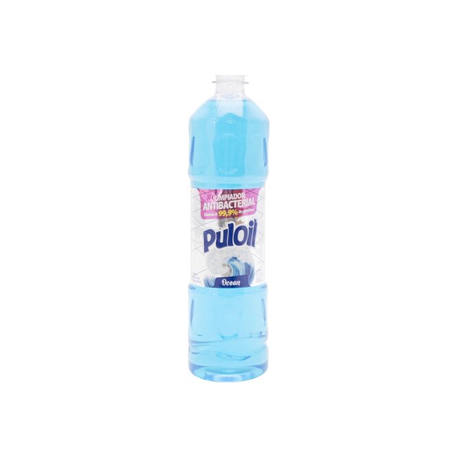 Limpiador desinfectante multisuperficies aroma ocean botella descartable Puloil 900 ml