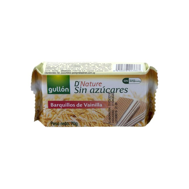 Galletita wafer de vainilla 12 Diet 70 gramos