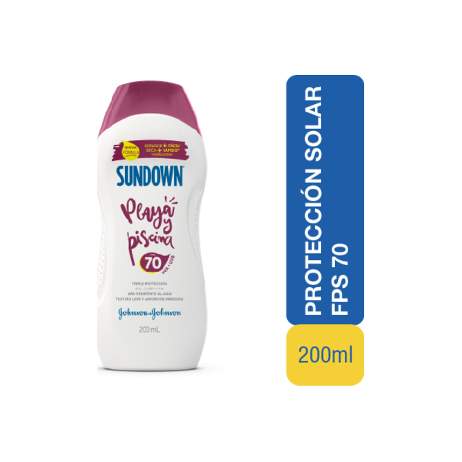 PROTECTOR SOLAR 70 FPS SUNDOWN 200ML