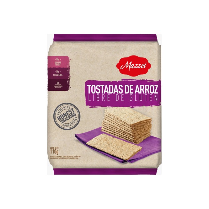 Tostadas de arroz paquete Mazzei 110 gramos