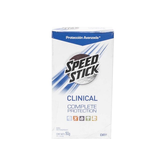 Desodorante antitranspirante clínico protección completa en barra Speed Stick 50 gramos