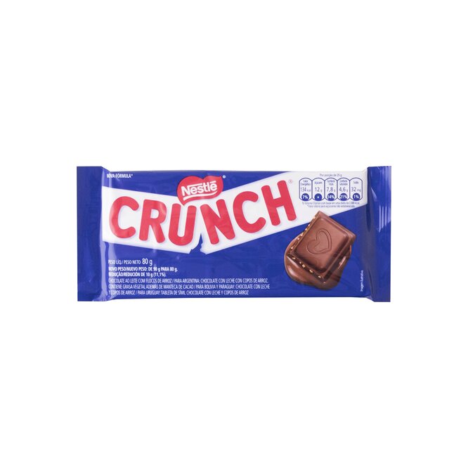 Chocolate Crunch con leche tableta Nestlé 80 gramos