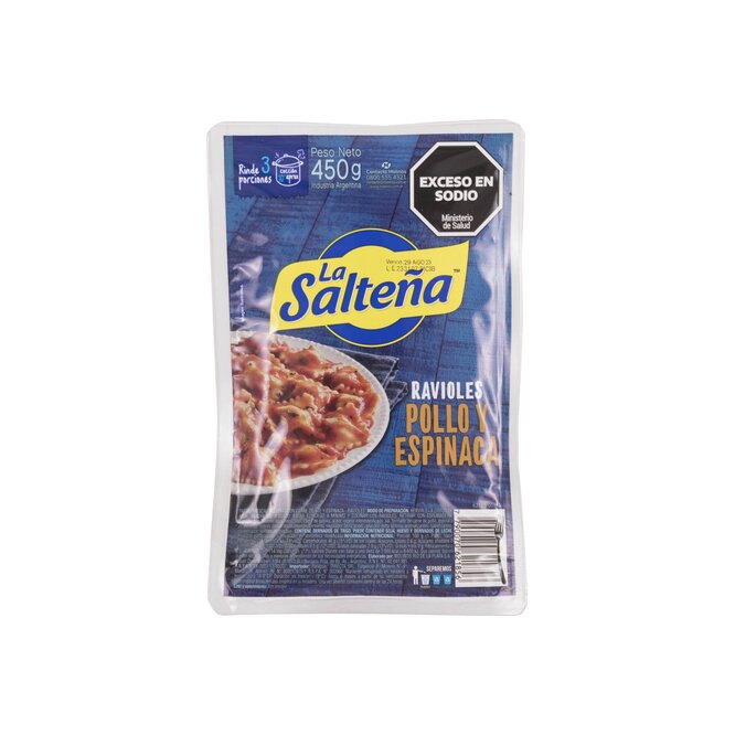 Ravioles de pollo y espinaca La Salteña 450 gramos