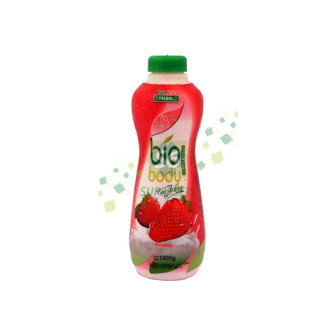 Yogurt frutilla bio body botella Trébol 1 litro