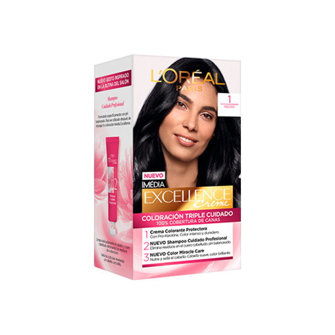 Tinte Excellence N° 1 kit L'Oréal Paris