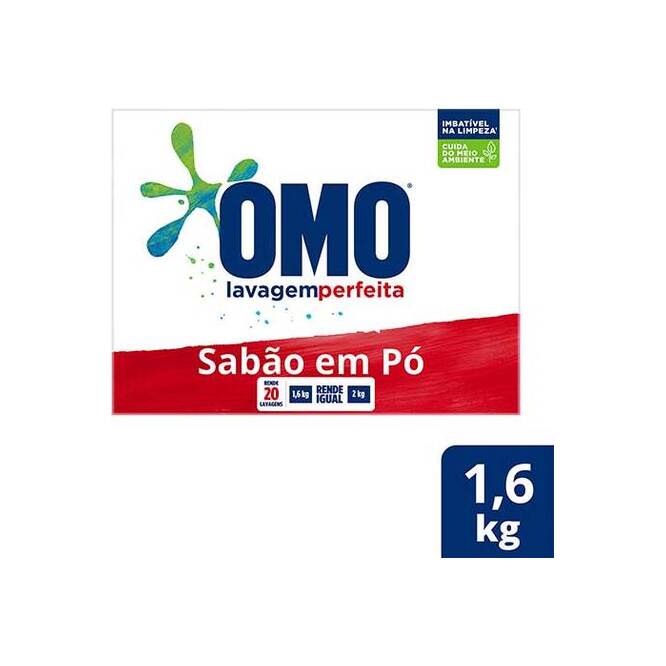 Jabón en Polvo Lavado Perfecto Omo 1,6 kilos