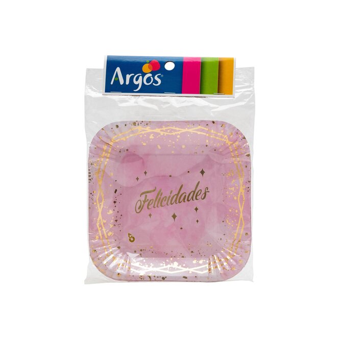 PLATOS DESECHABVARCOLDIS 8 UNID ARGOS