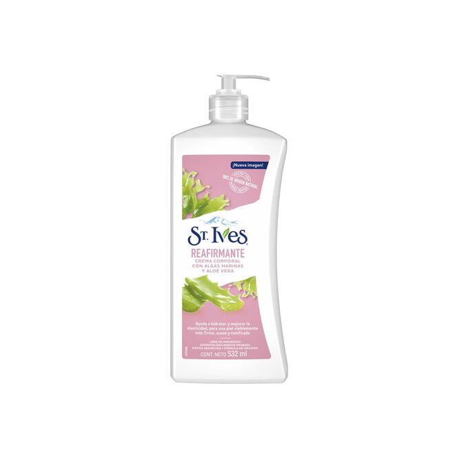 Crema corporal reafirmante en frasco St. Ives 532 ml